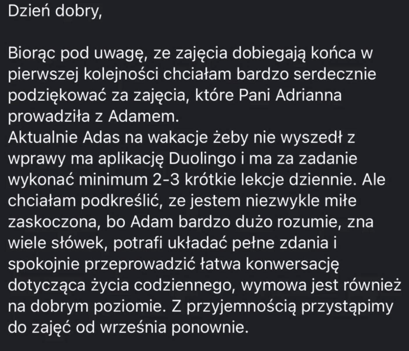 pozytywna opinia